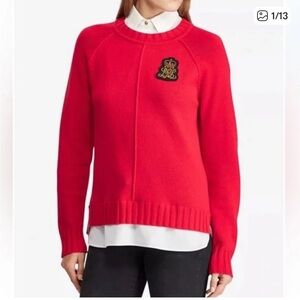 Lauren Ralph Lauren Women's Bold Red Crew Neck Sweater